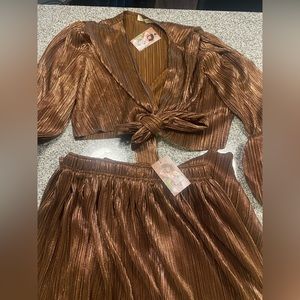 Bronze Top/Skirt Set